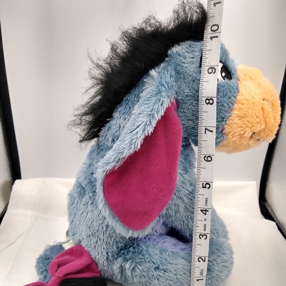 DisneyStore 11" Eeyore Plush w/HookLoop Detachable Tail 2018 Blue Stuffed Toy - Picture 6 of 12